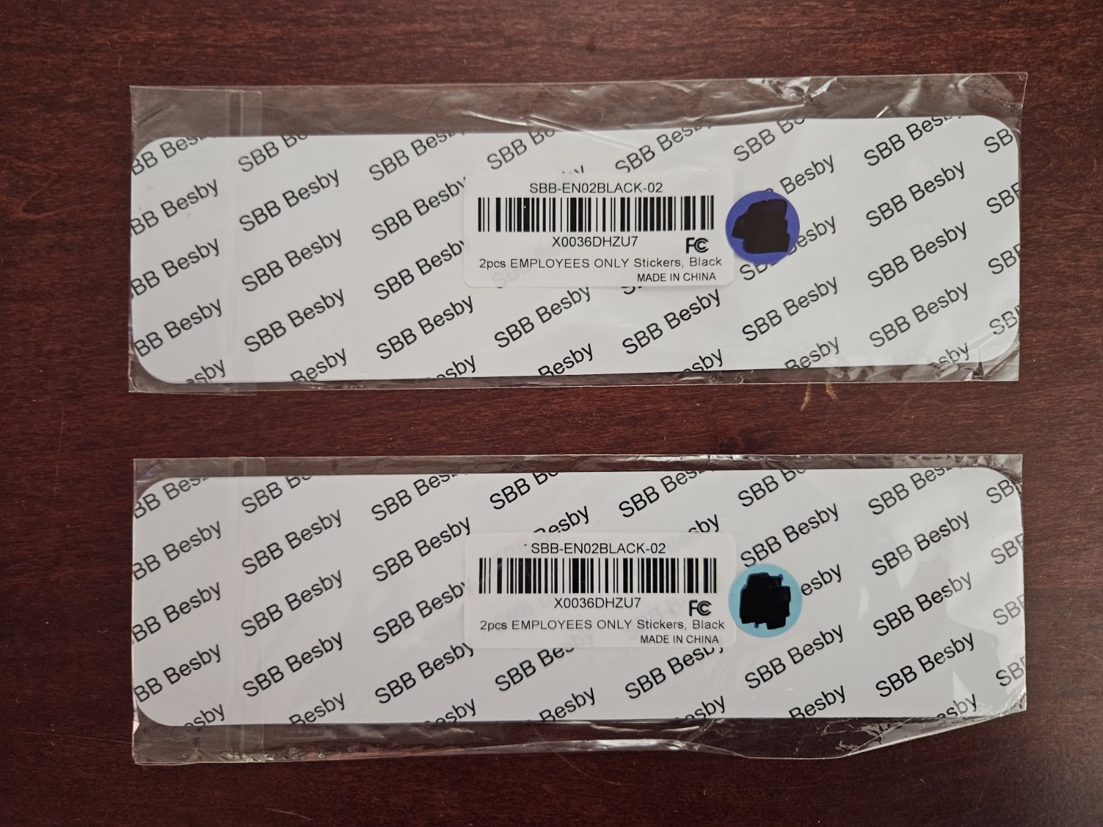 Employees Only Sign Stickers, Black 9&Prime;x2.5&Prime;, Sticker Back Strong Adhesive