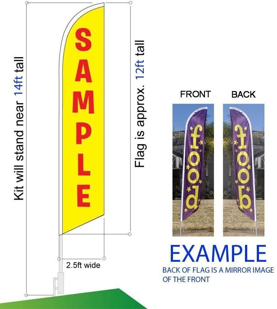 Carnitas Advertising Feather Flag Banner Swooper, Replacement Flag Only