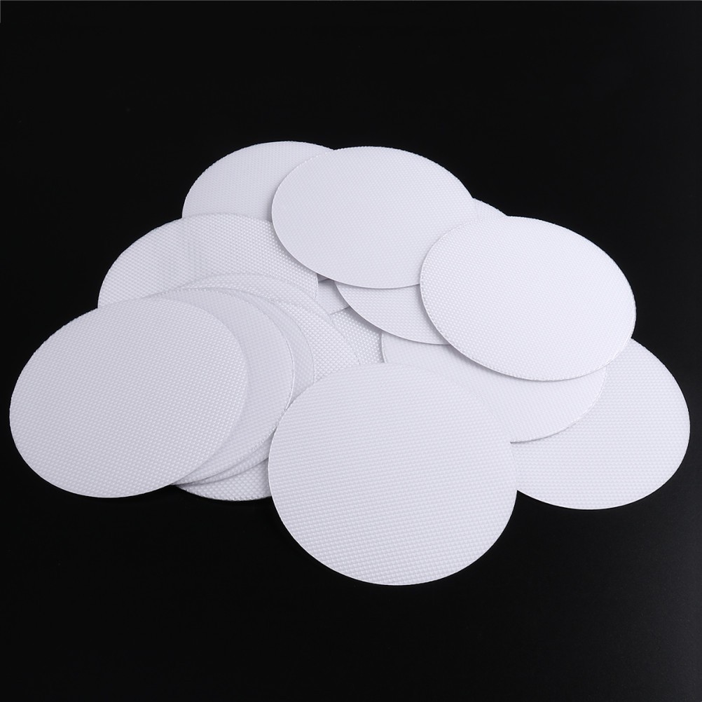 20 Pcs Transparent PEVA Anti Slip Discs 10 cm Tape for Bath Shower Safety