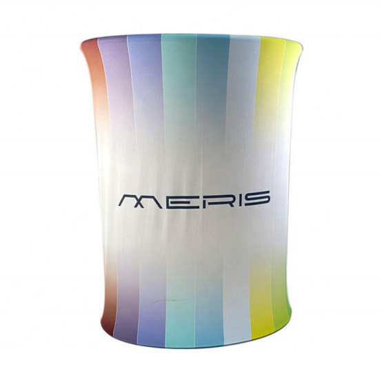 Custom Printed Portable Oval Up Stand with LED Light Folding Promotional Table