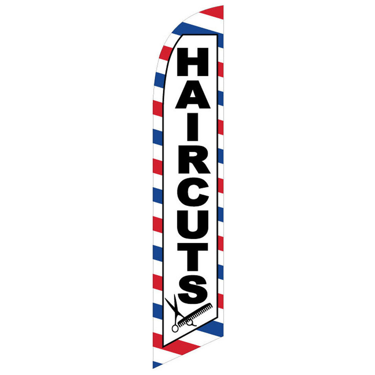 Hair Cuts Barber Shop Advertising Replacement Feather Banner Swooper Flag