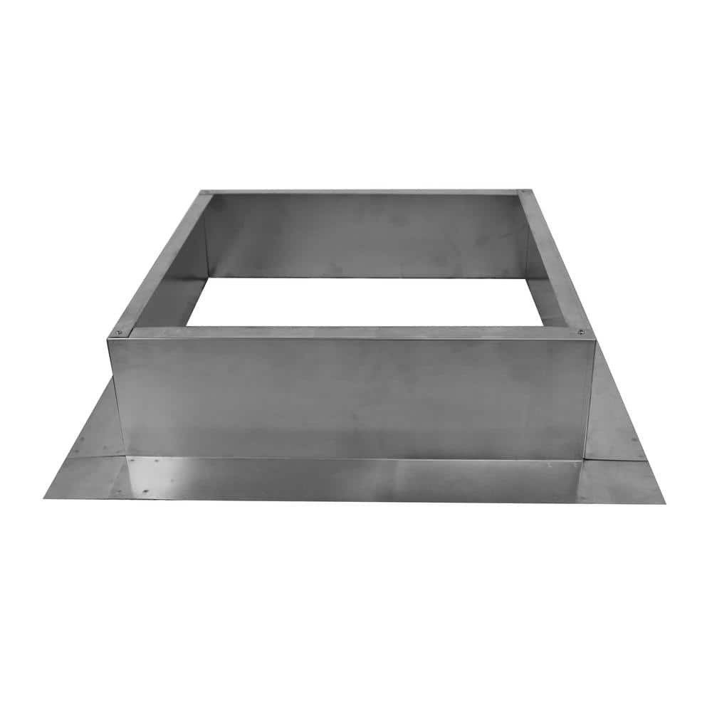 Box is 21 in. Wide x 21 in. Long x 6 in. High Aluminum Roof Curb