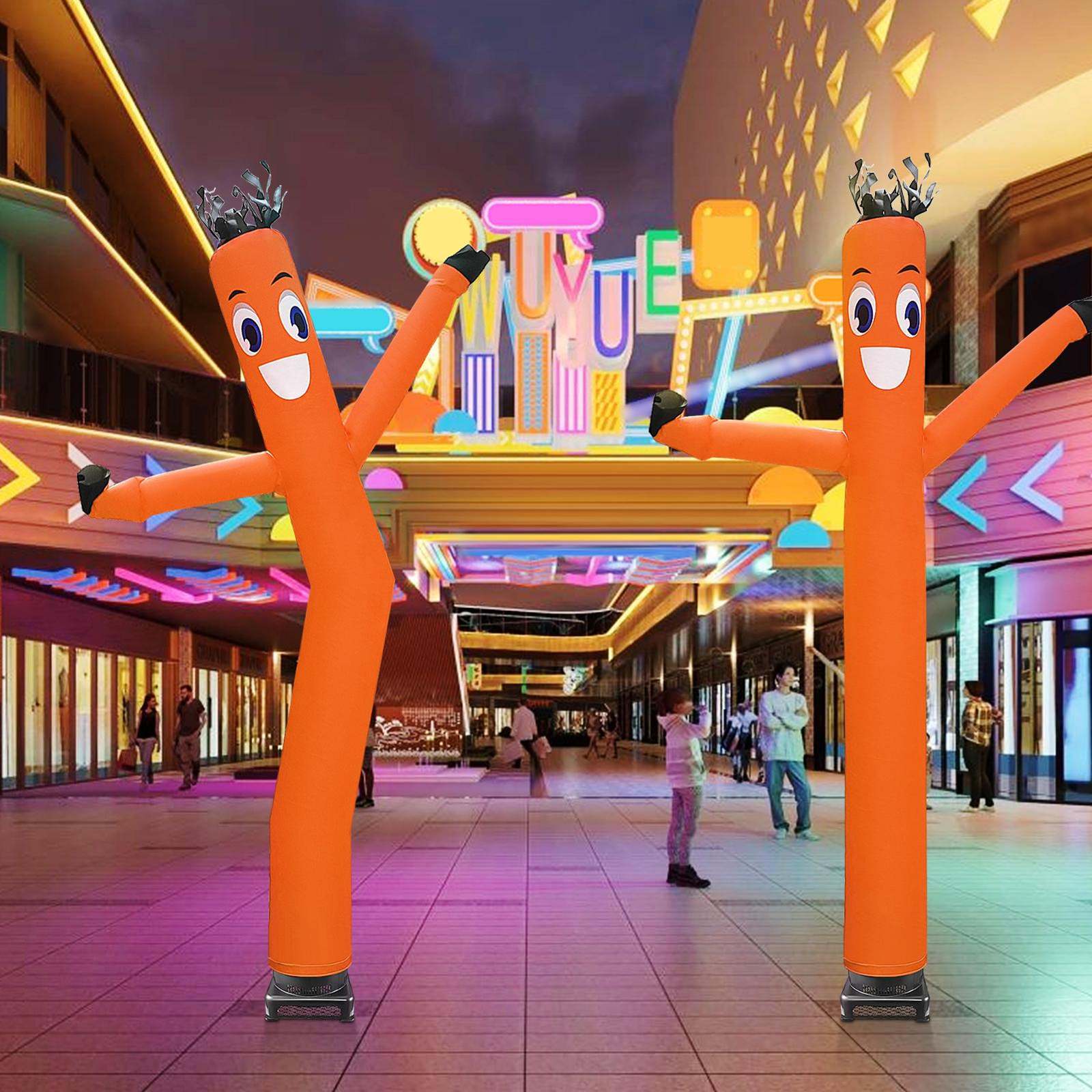 20 Ft Inflatable Wacky Waving Tube Man With Blower – Orange Dancing Air Puppet