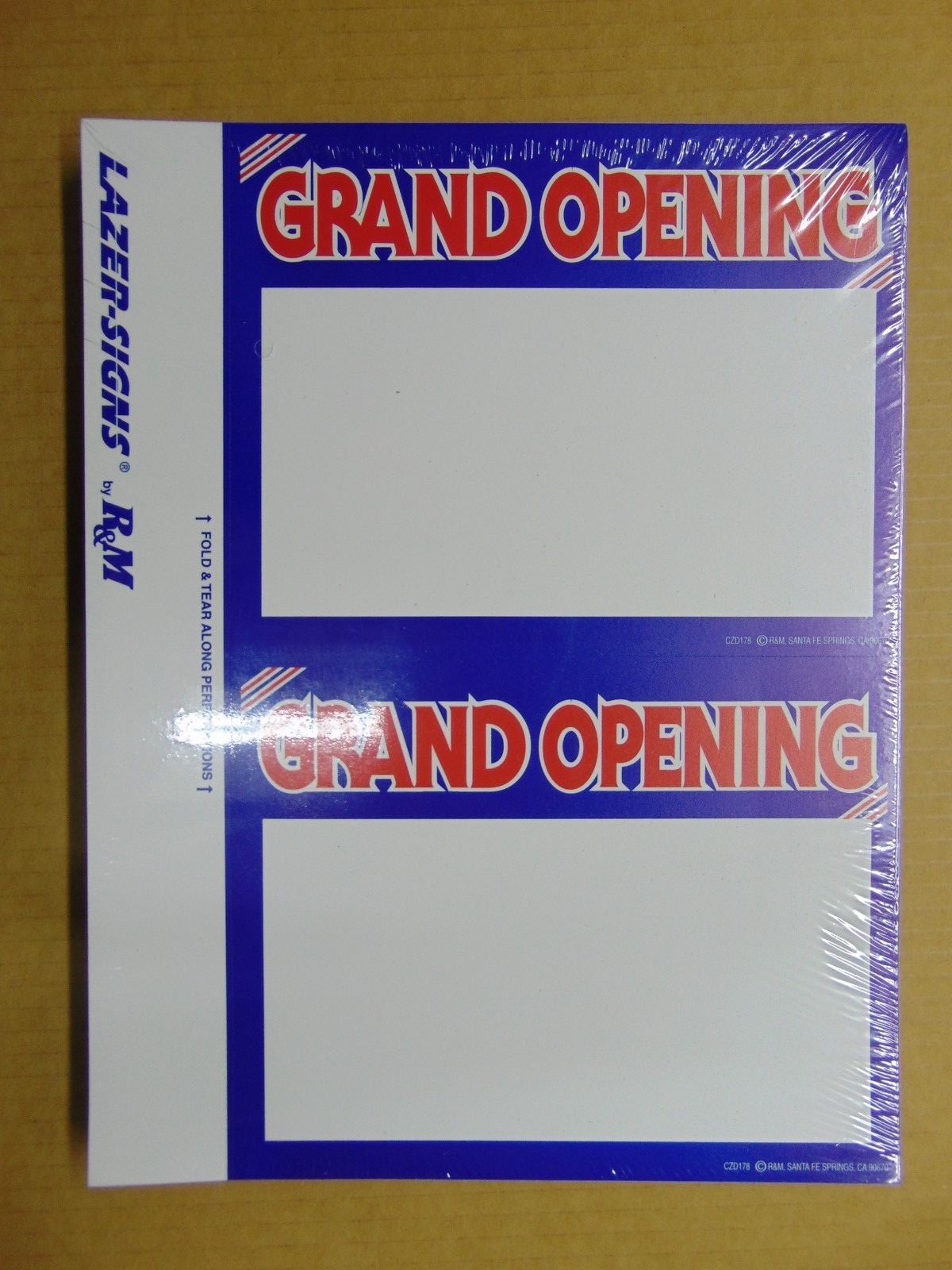 200 Grand Opening 5.5&Prime; x 7&Prime; Blank Business Retail Sale Sign Cards, Printable