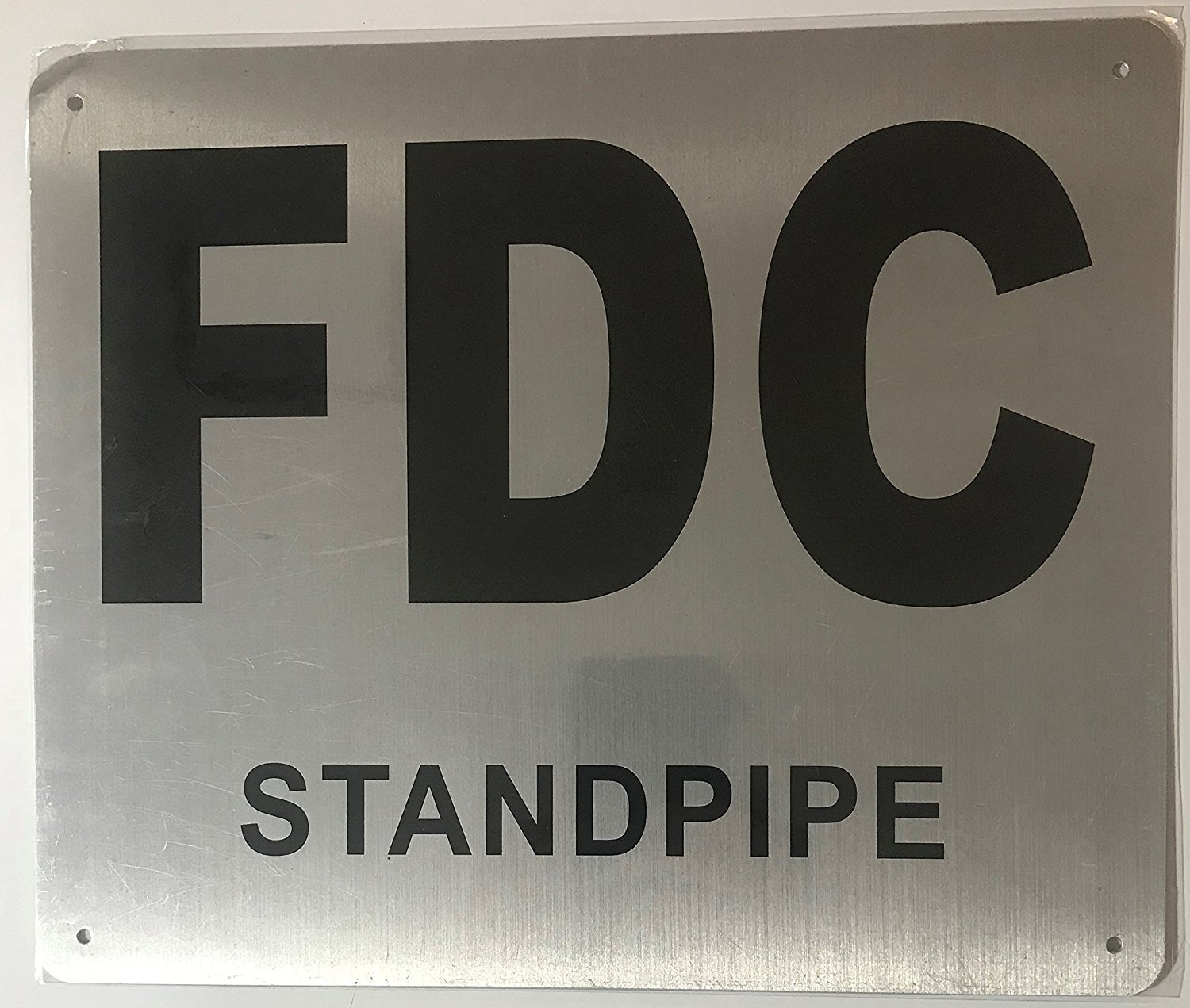 FDC Standpipe Sign – (Brushed Aluminium, 10×12) Potere d&rsquo;argento Line-REF24-1027