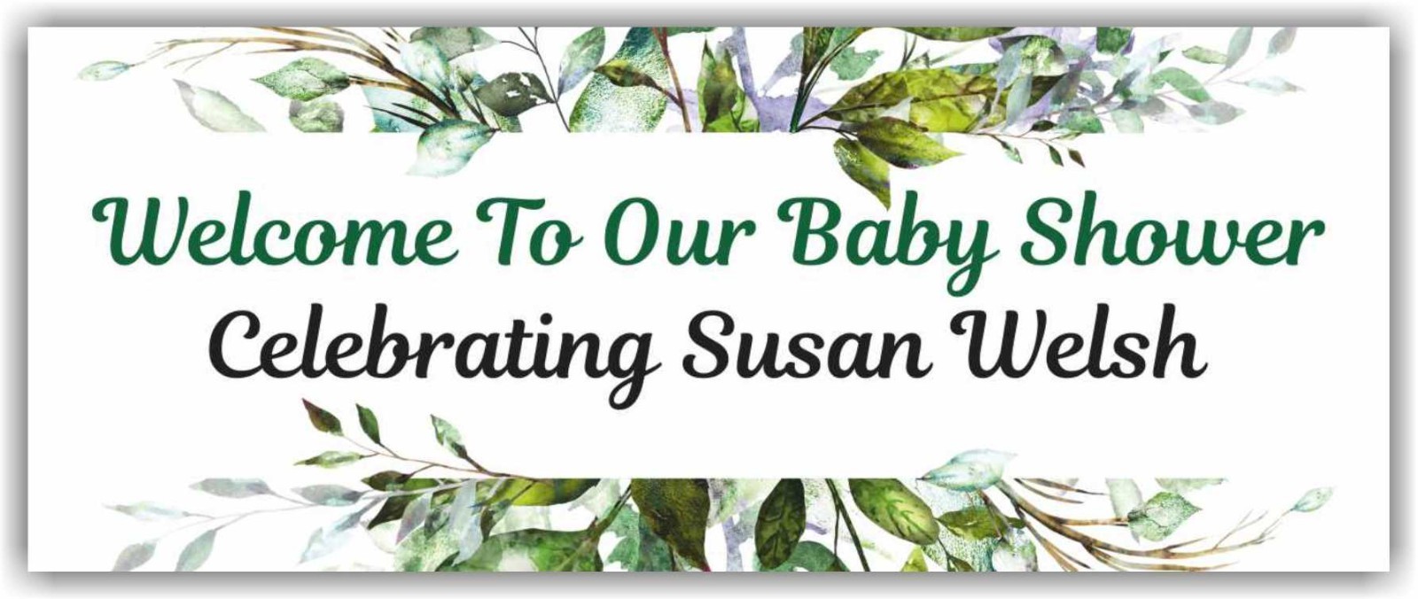 Baby Shower Celebrating Advertising Banner Vinyl Mesh Sign Custom Name Welcome