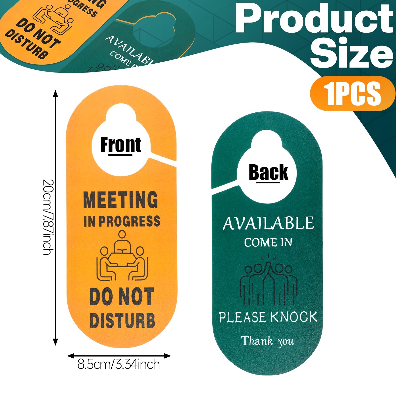Meeting In Progress Door Sign Do Not Disturb Hanger DoubleSided Available