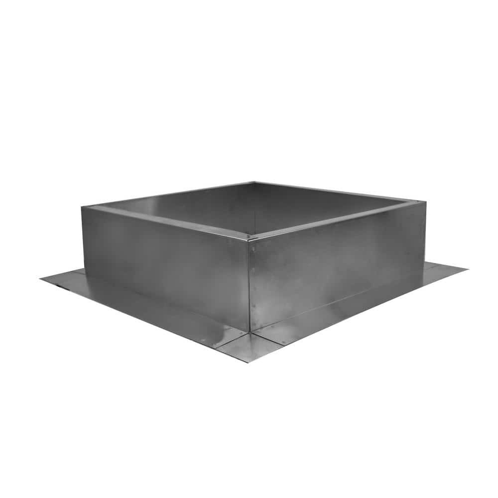 Box is 21 in. Wide x 21 in. Long x 6 in. High Aluminum Roof Curb