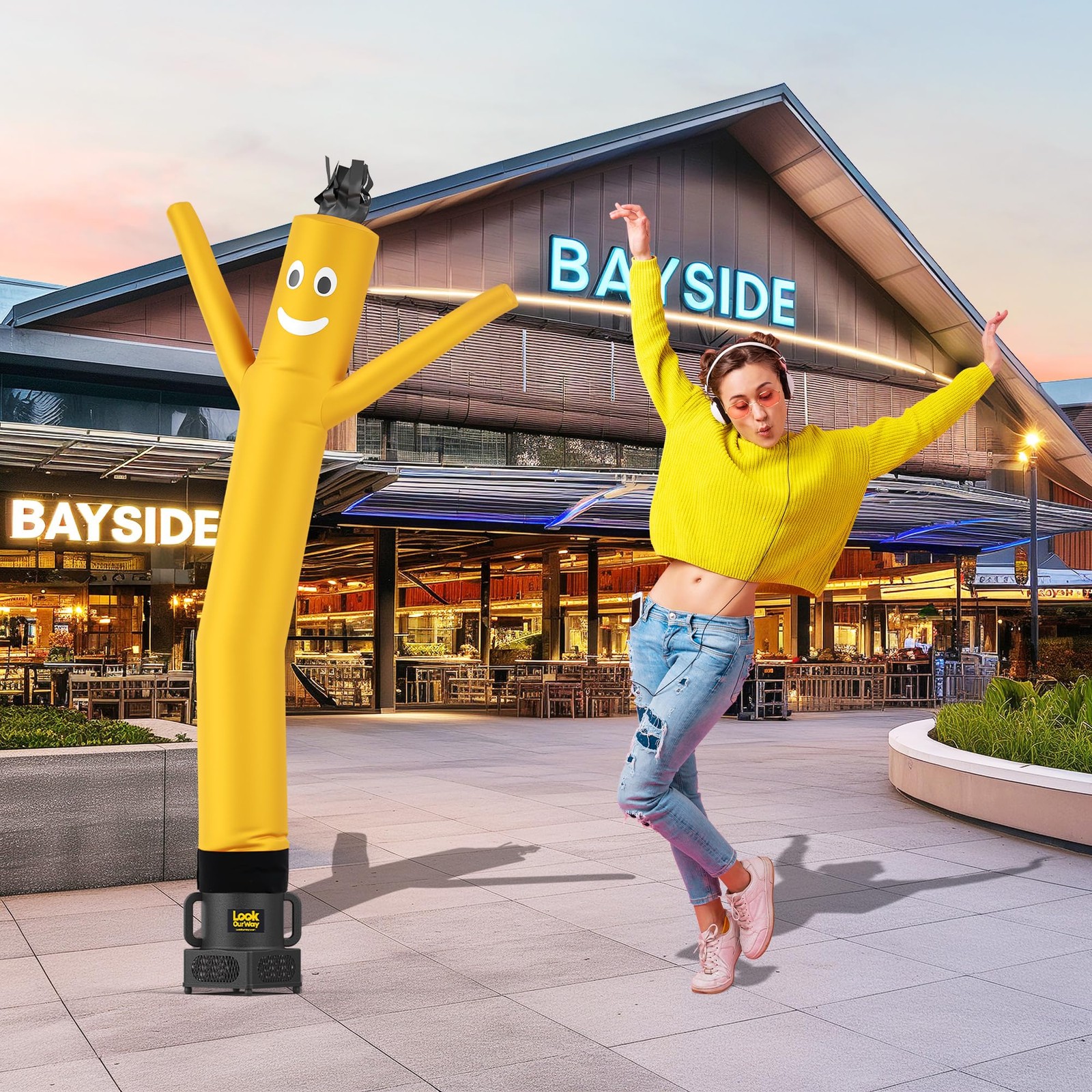 Lookourway Air Dancers Wacky Waving Inflatable Tube Man Attachment – 6 Feet