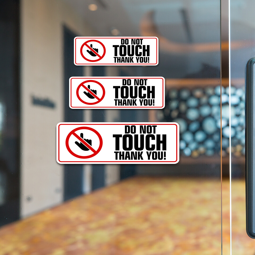 Standard Plus Do Not Touch Thank You Wall or Door Sign | Office Public Signage
