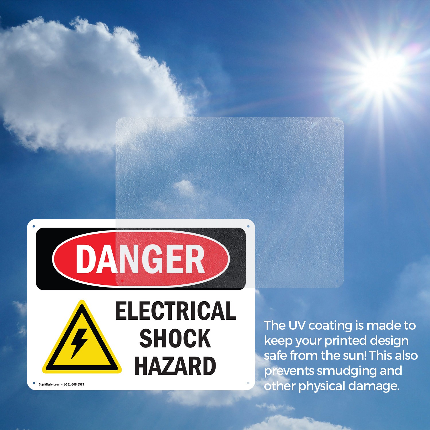 (2 Pack) Electrical Shock Hazard OSHA Danger Sign Decal Metal Plastic