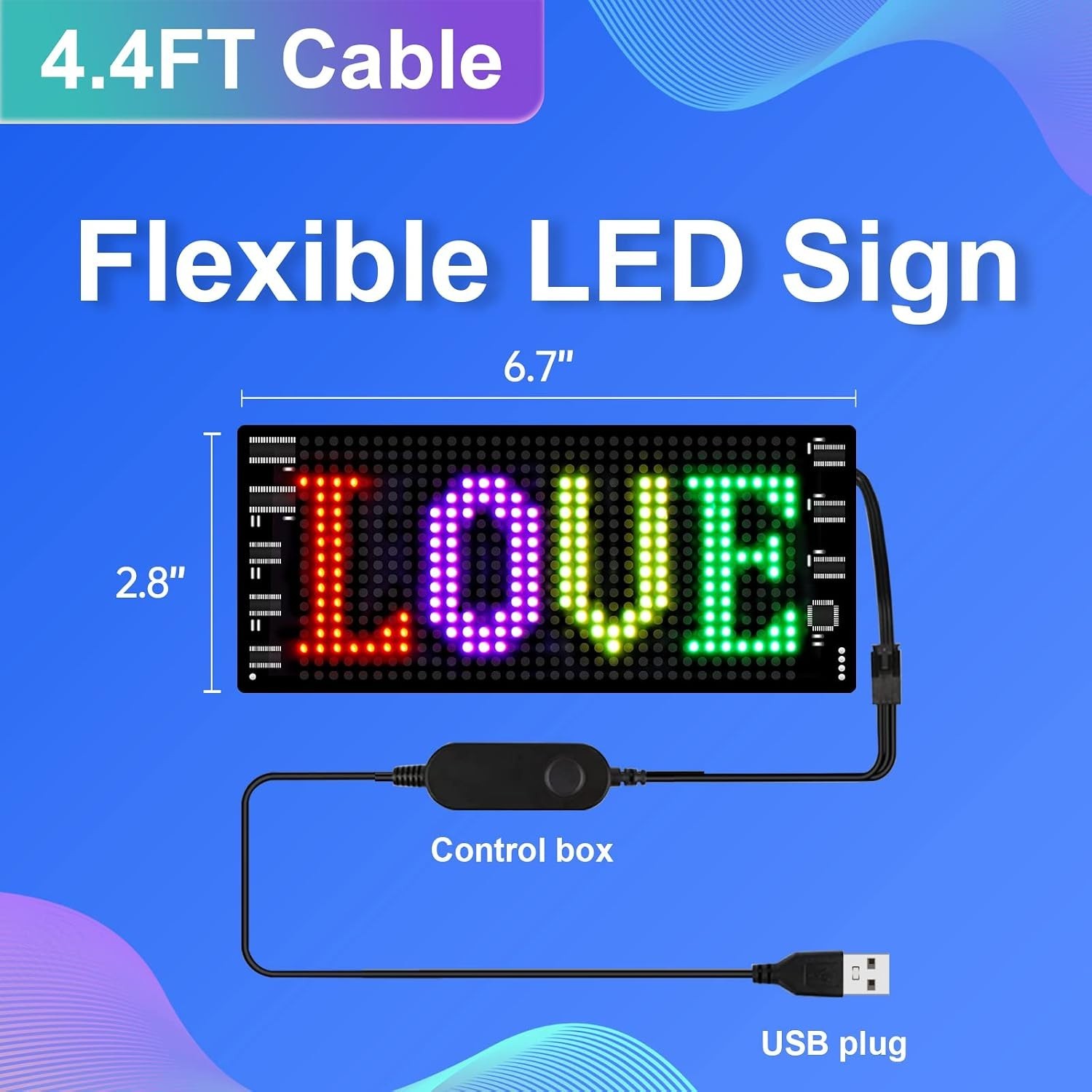Flexible Waterproof LED Sign for Cars – Bluetooth App & Customizable Display