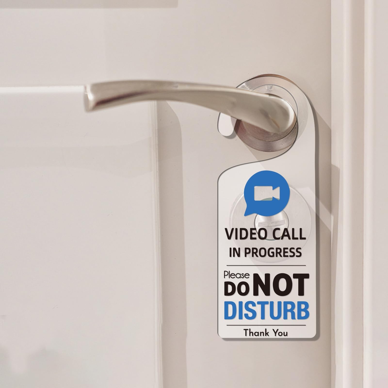 2Pack Video in Progress Please Do Not Disturb Door Hanger Sign Acrylic Notice…