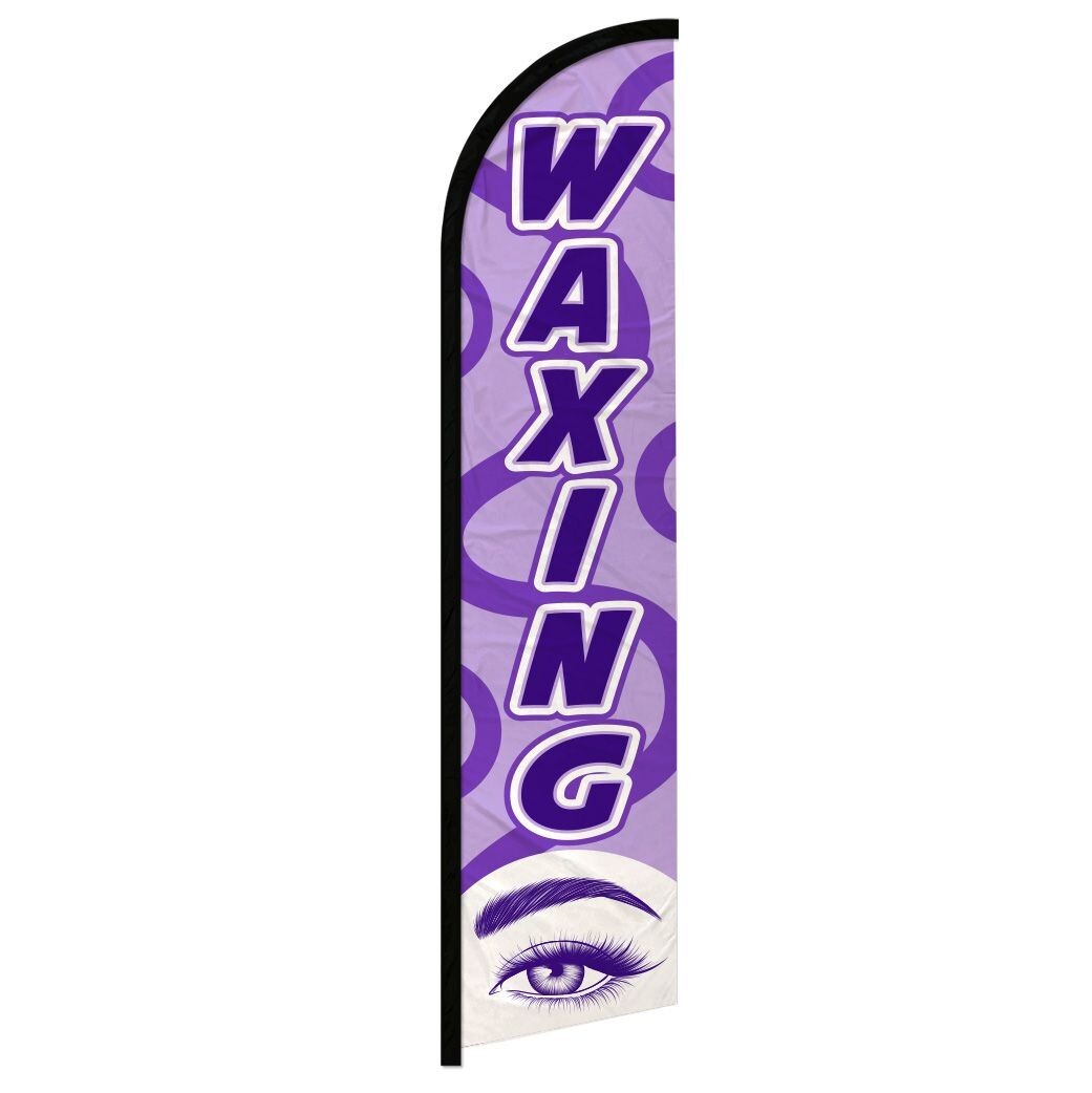 Waxing Windless Advertising Swooper Flag Beauty Services