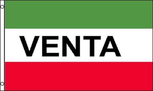 VENTA Advertising Flag 3×5 Banner Red White Green SALE Spanish Business Sign