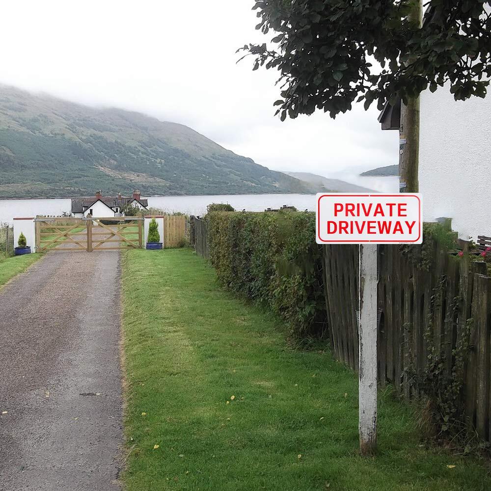 2 Pack Private Driveway Sign 14&Prime;x 7&Prime; .04&Prime; Aluminum Reflective Sign Rust Free Alu