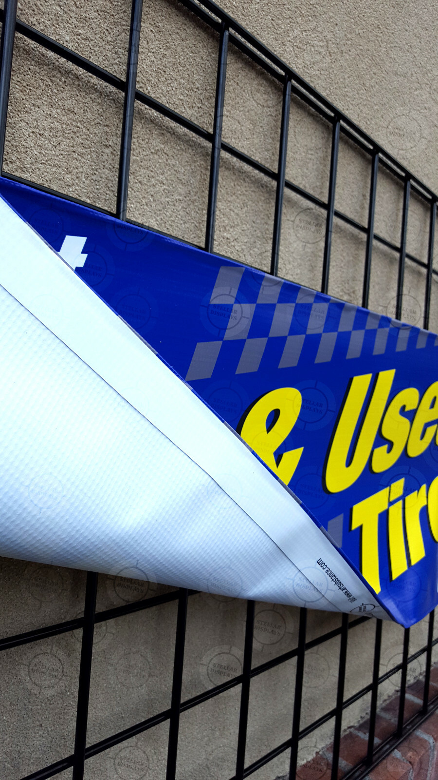 Best Prices New Used Tires Banner Vinyl Display Various Bright Color Sign Poster