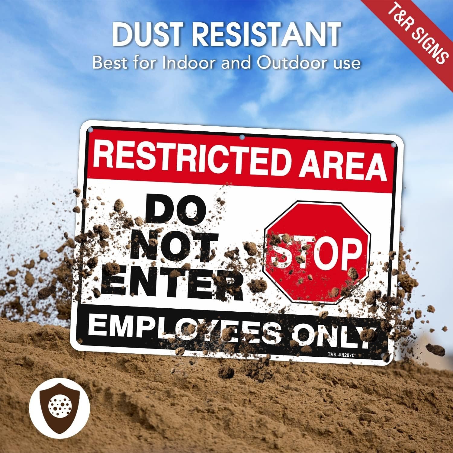 Large Restricted Area Do Not Enter Employees Only Sign – 1 Pack – 14 x 10 Inc…