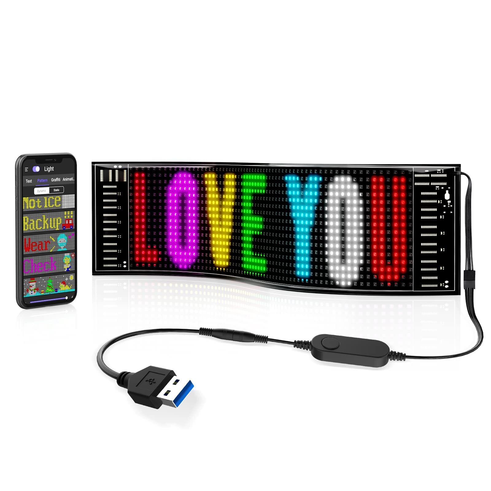 Programmable Scrolling LED Sign Flexible Bluetooth App Control for Advertising