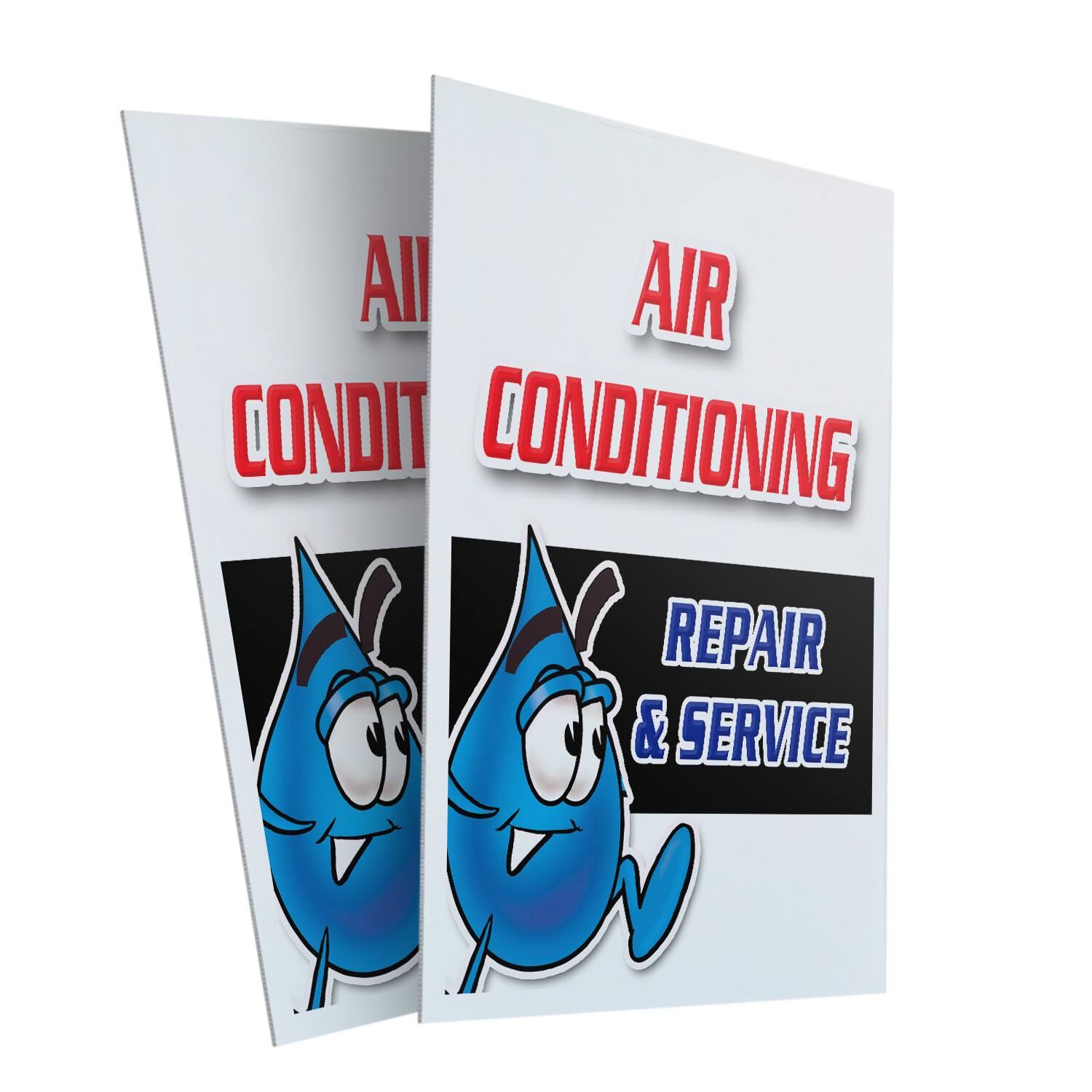 A-frame Sidewalk Air Conditioning Repair & Service 24&Prime; x 36&Prime; Double Sided A-Fram