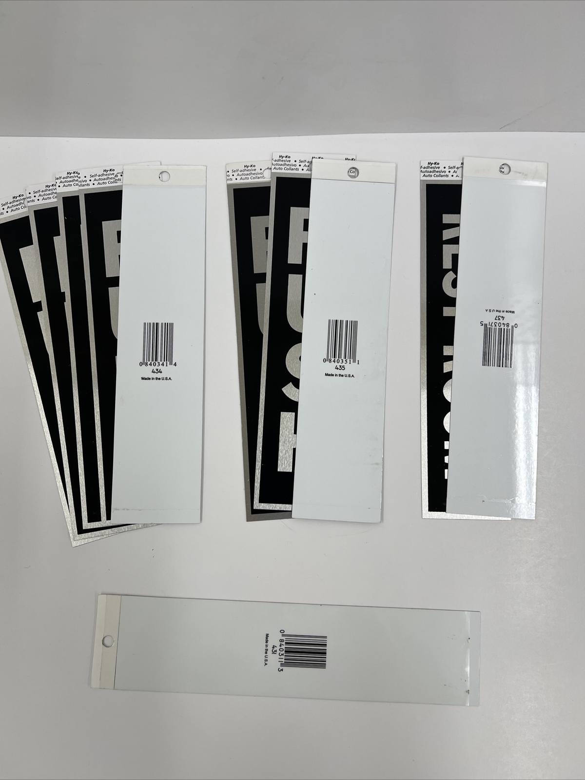 Hy-Ko Self Adhesive Aluminium Sticker Sign 8” X 2” Rest Room, Office, Push, Pull