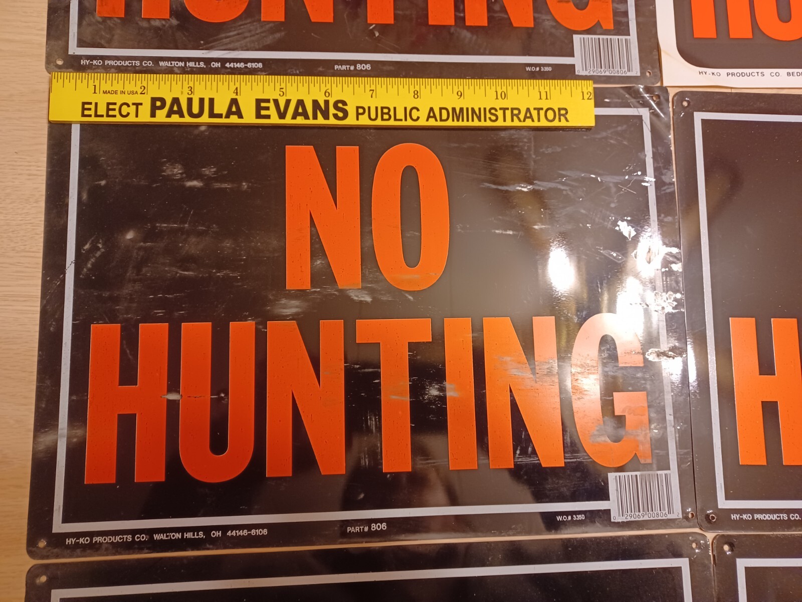 Lot of 13 HY-KO Products  »NO HUNTING/TRESPASSING Metal(10) & Plastic Signs(3)