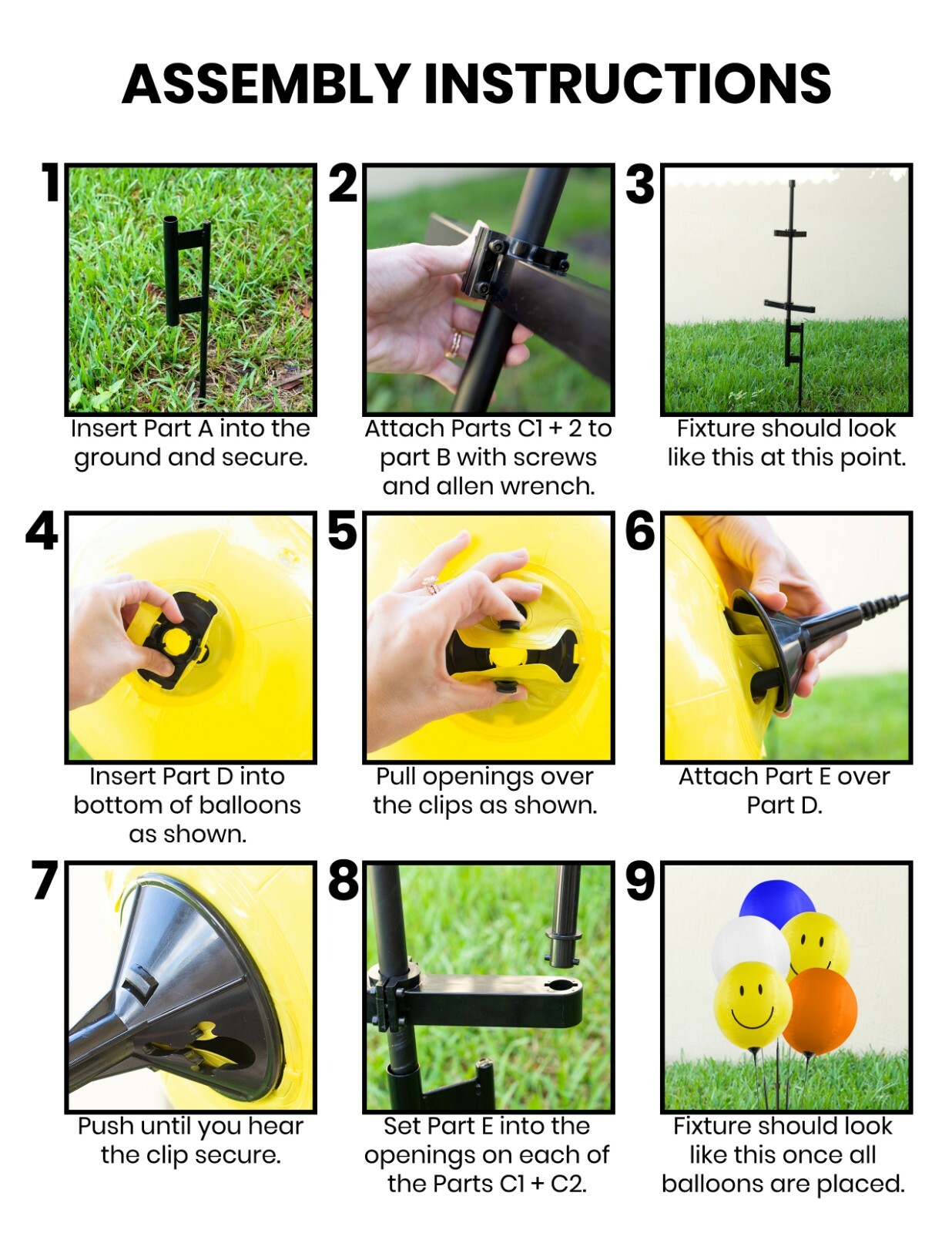 Reusable Balloon Cluster Kit Helium Free Balloons