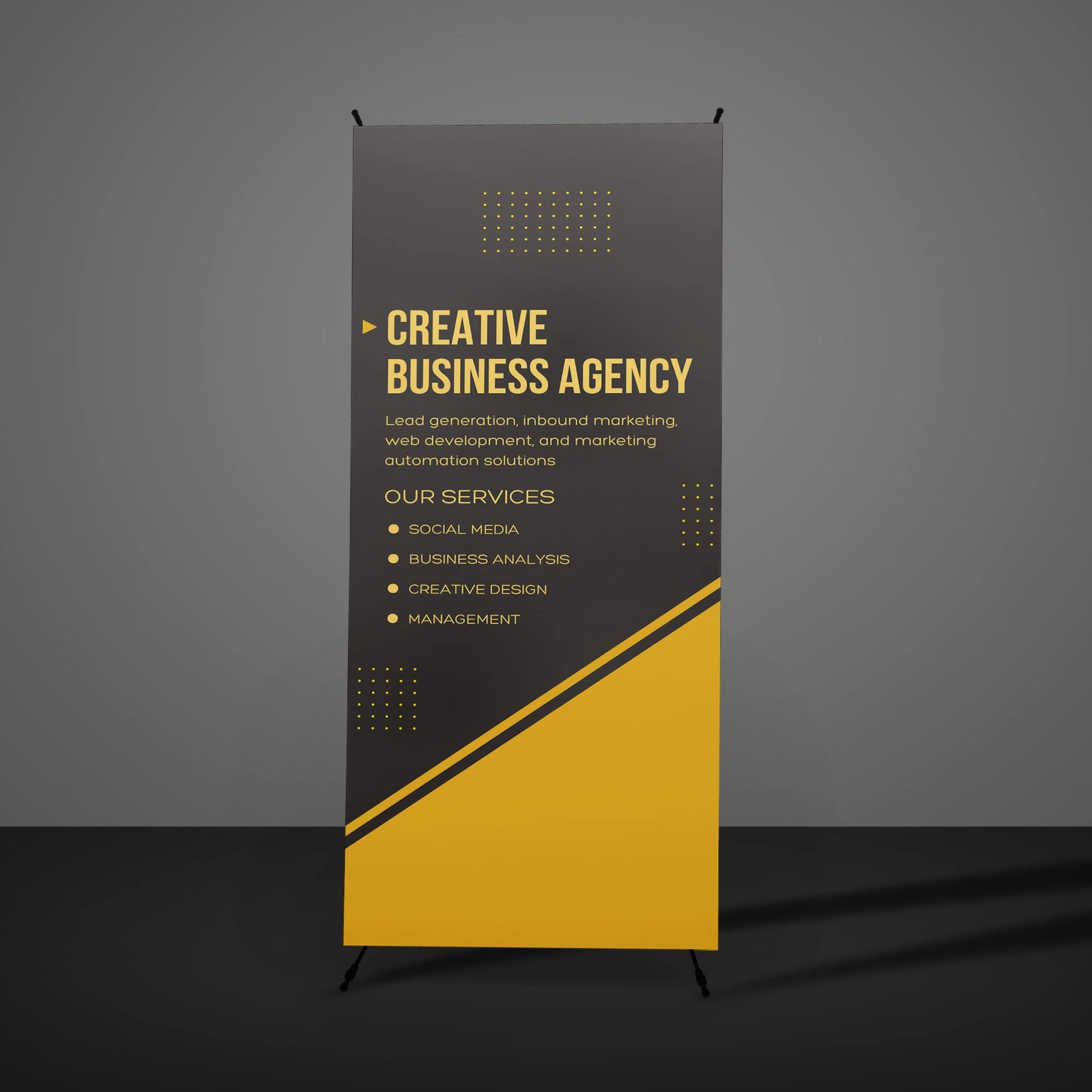 Banner w/ X Stand for Advertising, Stores, Trade Show, Events and Party 30&Prime; X 65