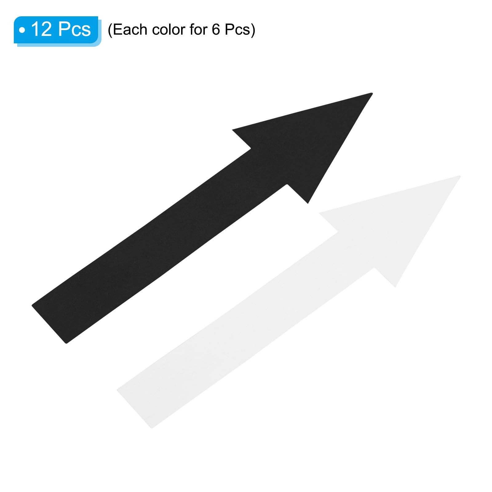 6 Inch Directional Arrow Sticker, 12 Pack PVC Removable Self Adhesive Waterpr…