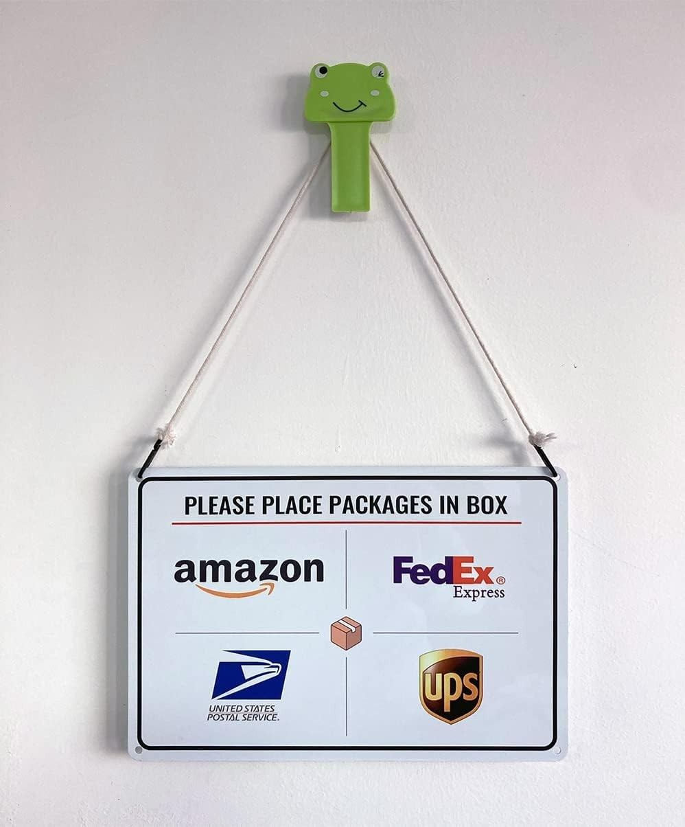 Vibrant 12×8 Outdoor &lsquo;Please Place Packages In Box&rsquo; Sign – Rust-Free Aluminum