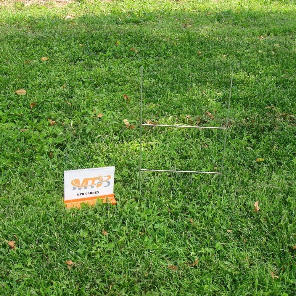 25 Pack Galvanized H Frame Wire Stakes – 20×10 Inch