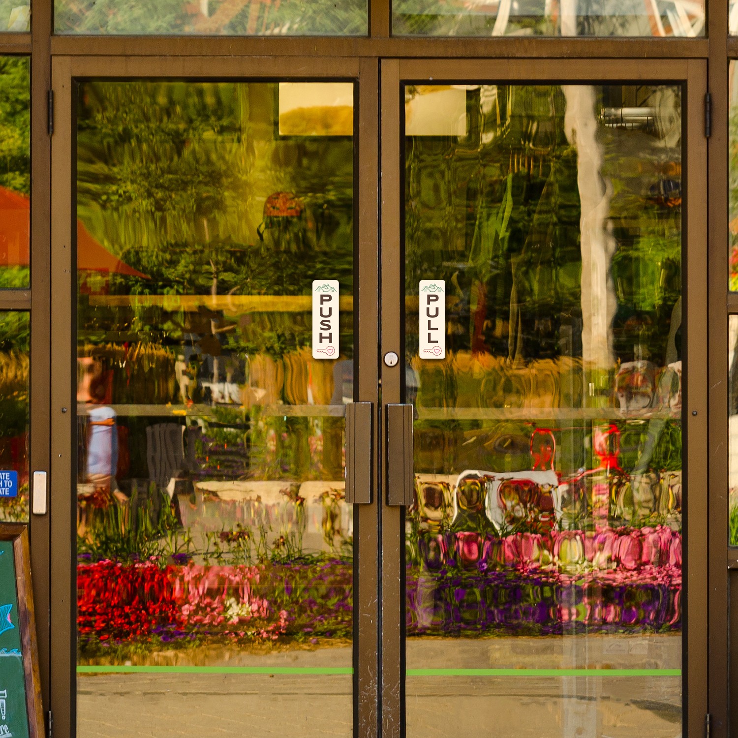 Signs ByLITA Vertical Push and Pull Door Signs (Realtor Office Key Design)