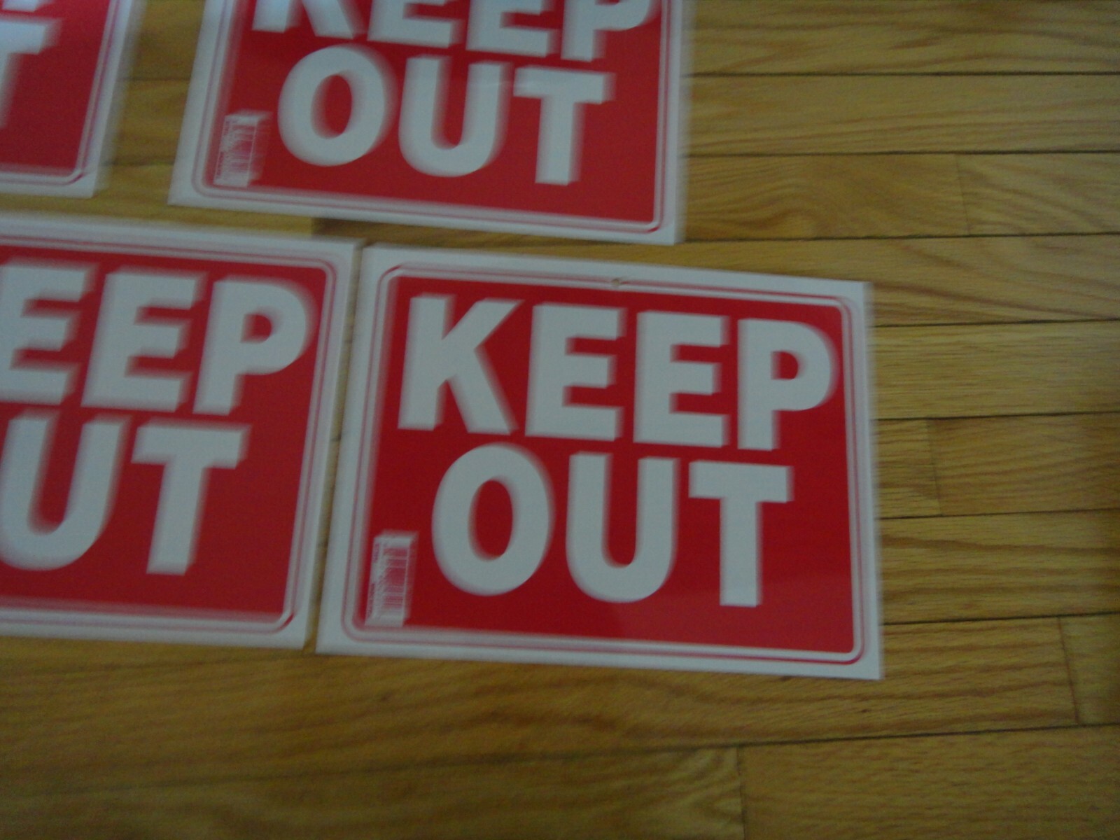 5 Pcs Red & White Flexible Plastic  » KEEP OUT  » Sign 9 x 12 Inch S15 US Seller