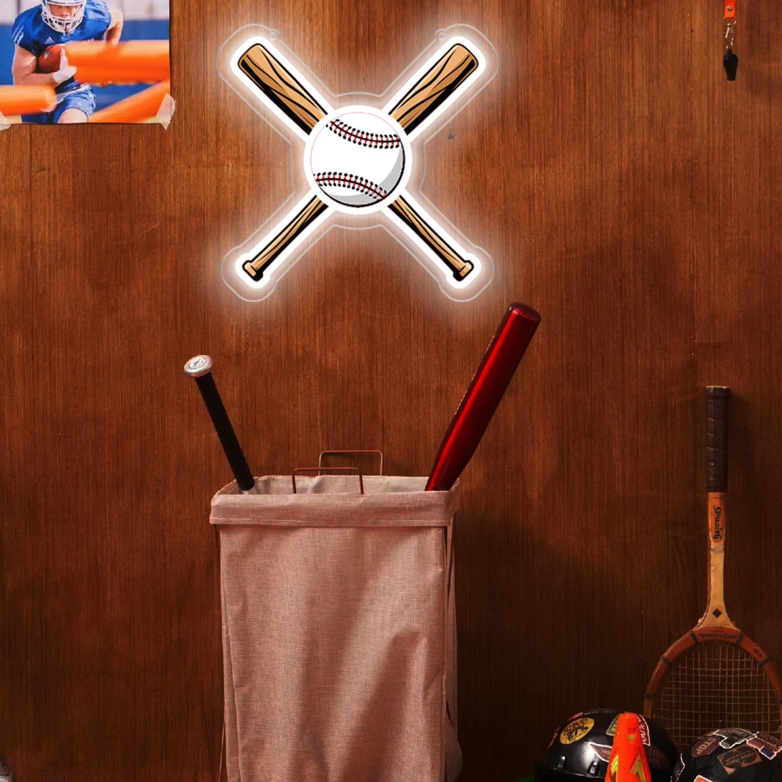 Baseball Neon Sign, Basketball Led Neon Light, LED Neon Signs for Wall Decor,…