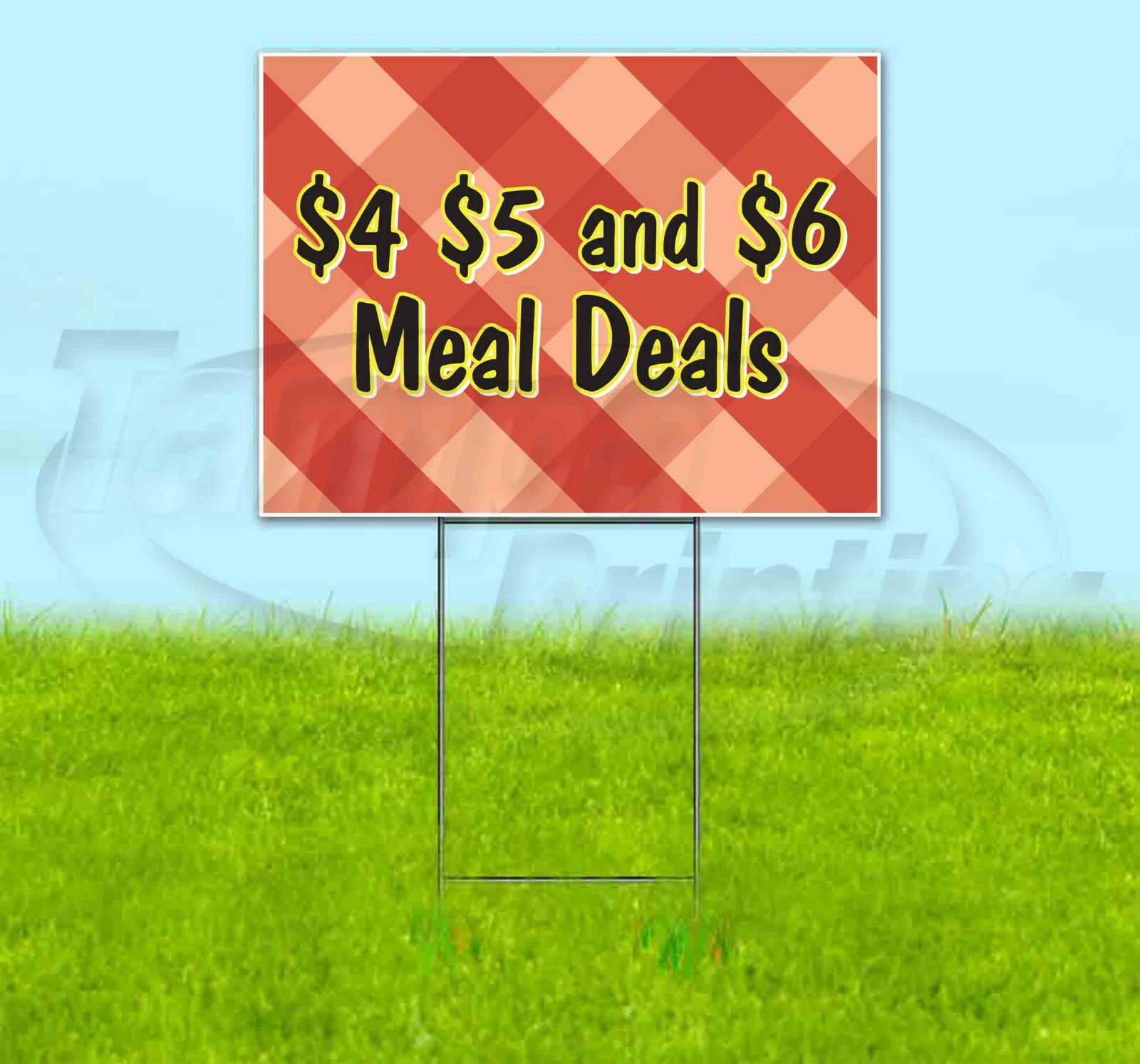 $4 $5 $6 MEAL DEALS 18×24 Yard Sign Corrugated Plastic Lawn Business USA FOOD
