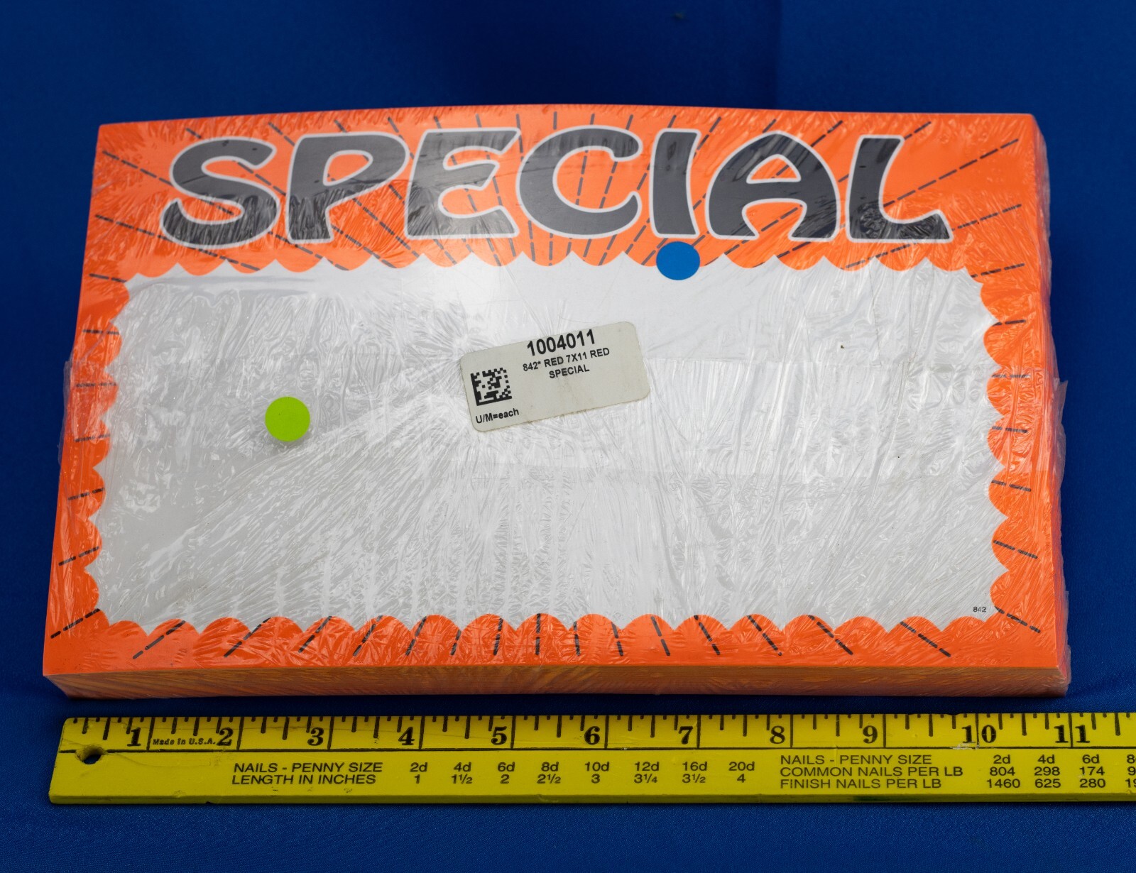 7&Prime; x 11&Prime; « SPECIAL « Orange Burst Sign Pack of 100