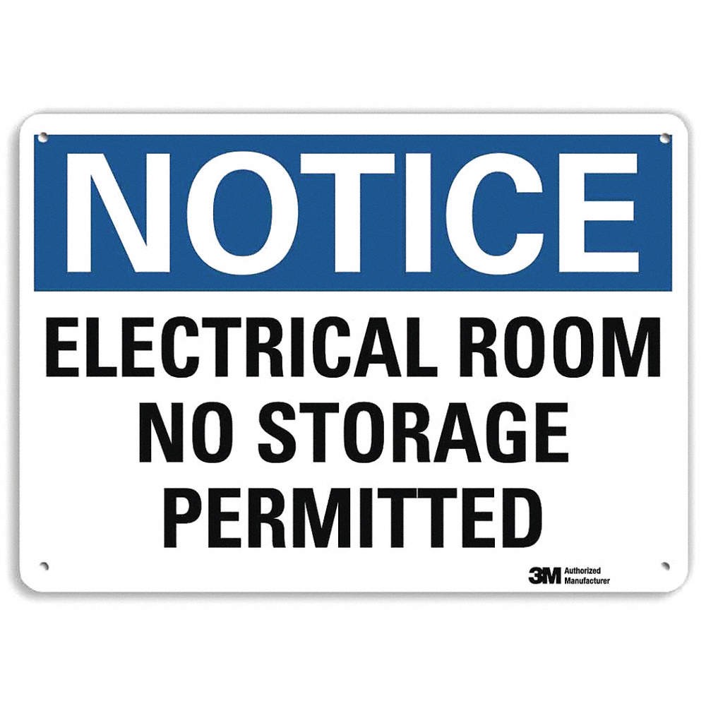 LYLE U5-1170-RA_14X10 Notice Sign,10 inx14 in,Aluminum 34JL35