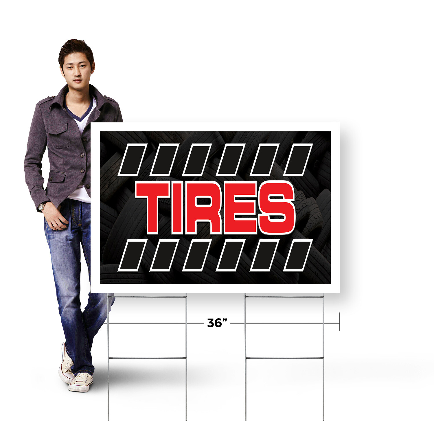 Tire Sale Yard Sign Auto Promotions, Affordable Pricing, Reliable Service