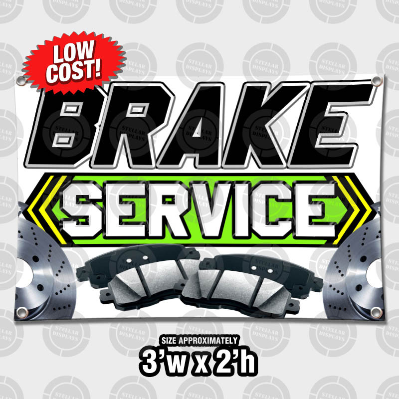 2&prime; x 3&prime; Brake Service Auto Repair Outdoor Indoor Wall Banner Open Sign Tire Shop