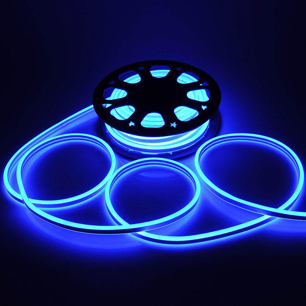 Blue 330ft 110V Waterproof LED Neon Rope Light Strip Outdoor DIYSign Lighting US
