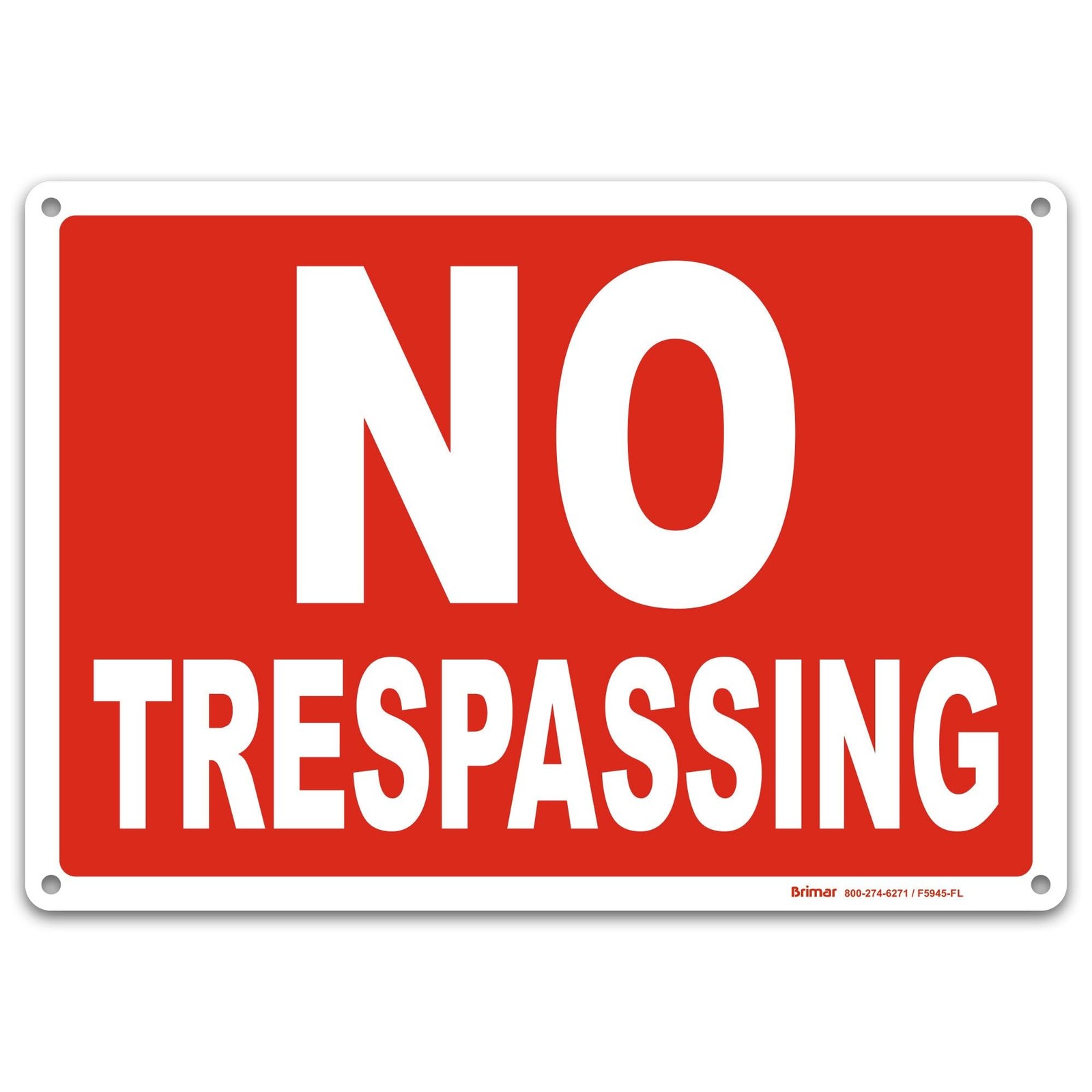 – 7&Prime;x10&Prime; No Trespassing Sign – Weatherproof Aluminum, Rust-Free, Easy Install…