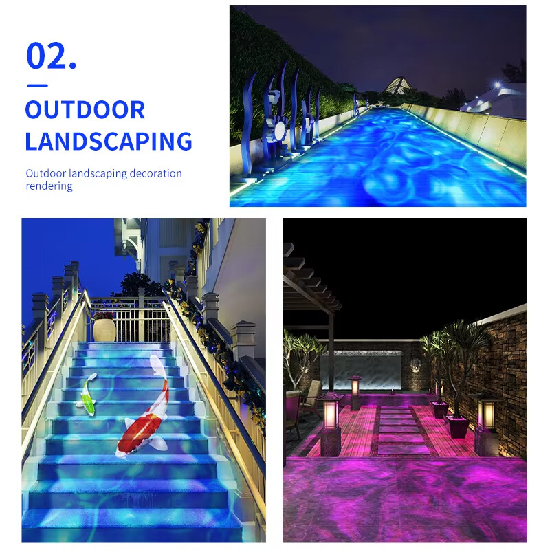 40W-600W Waterproof Outdoor Water Wave Ripple Ocean Effect GOBO Light Projector
