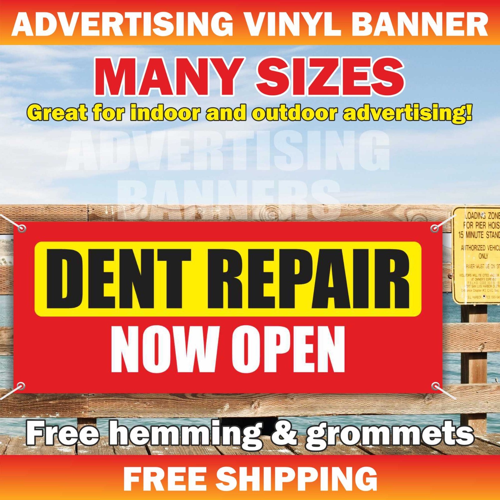 DENT REPAIR NOW OPEN Advertising Banner Vinyl Sign PAINTLESS Auto Hail Damage