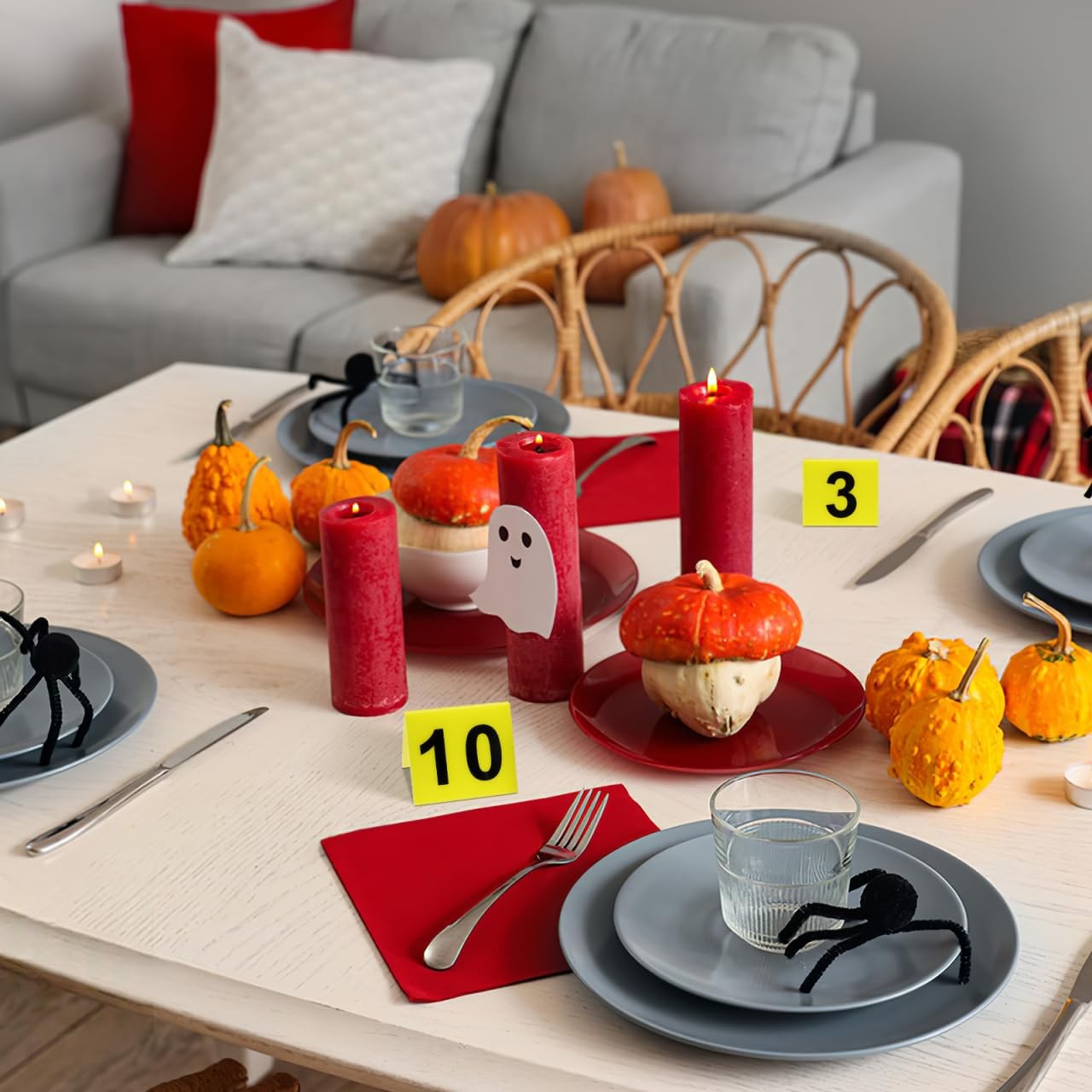 10 PCS Yellow Crime Scene Evidence Table Number Marker Tent Cards Signage