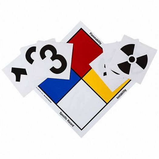 Magnetic Sign Kit Hazard Diamond NFR Magnetic Vinyl 4.5 in. x 4.5 in.