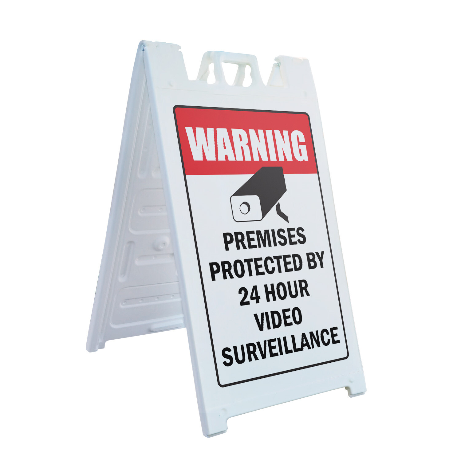 A-frame Sidewalk Video Surveillance 24&Prime; x 36&Prime; Double Sided A-Frame Sidewalk Sign