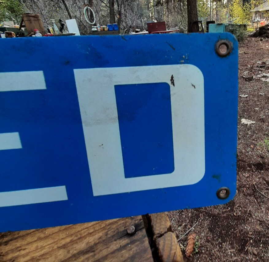 Vintage/original factory « Reserved » metal sign