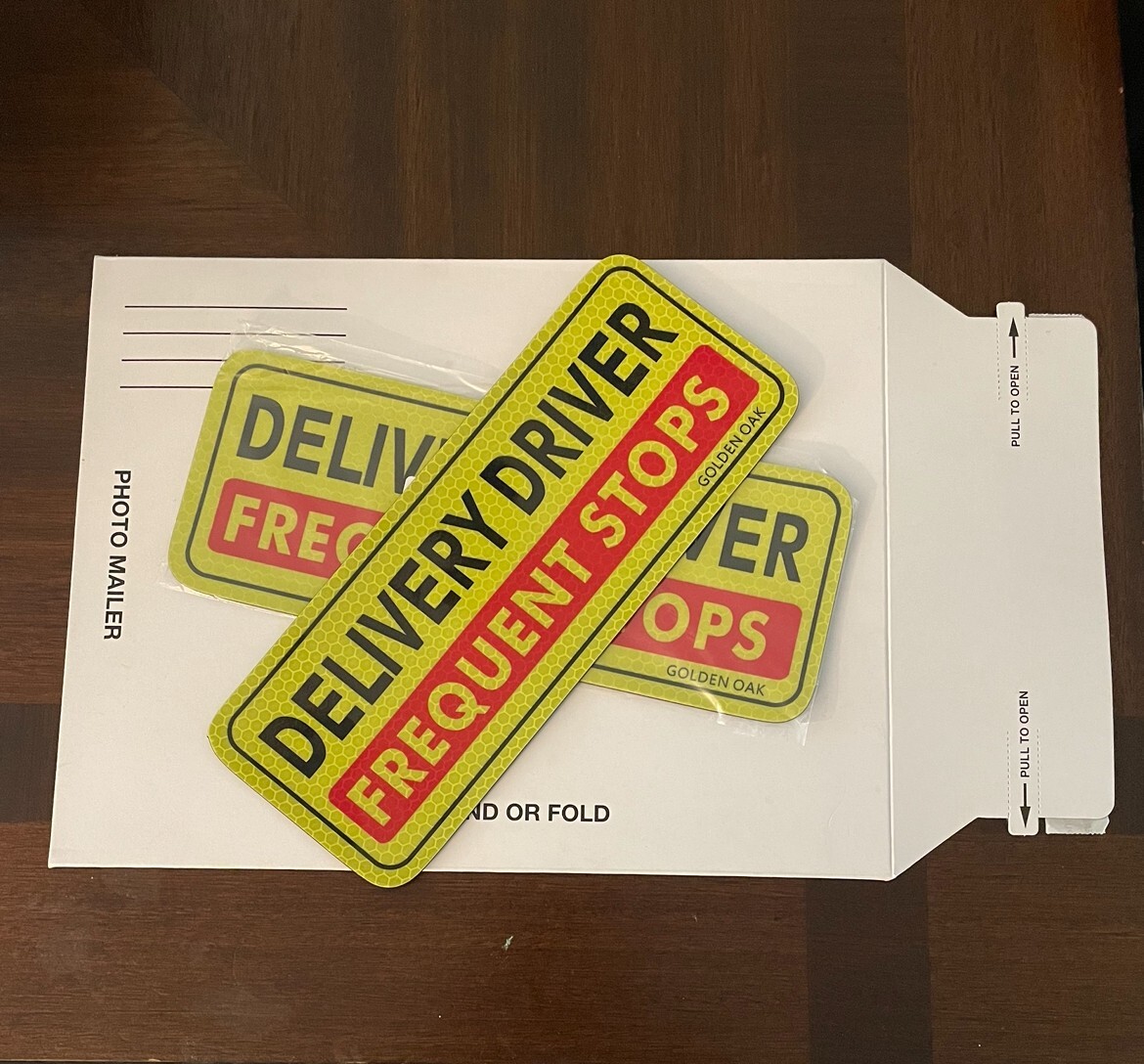2 Magnetic Sign-For Delivery Drivers-Alert Others, Make Stops Safely –