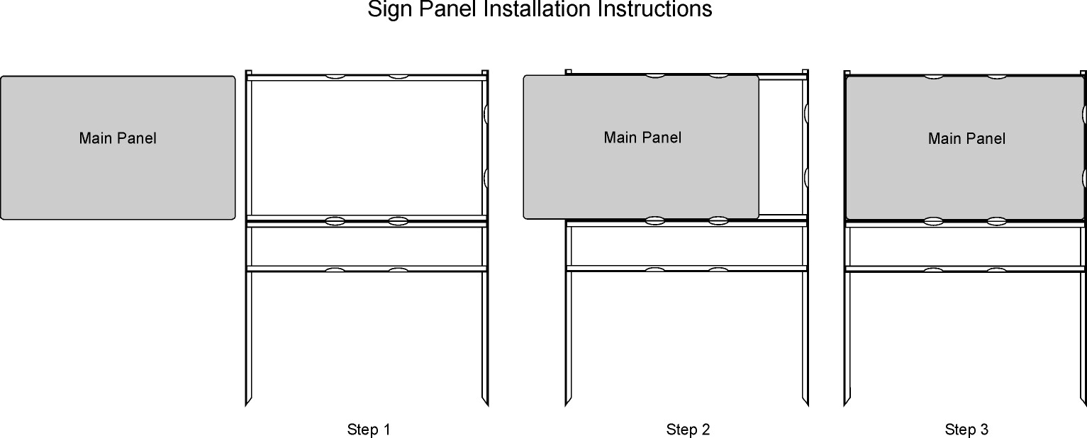 Real Estate Yard Sign Metal Frame, 12 x 18 Slide-In, Black (Pack of 1)