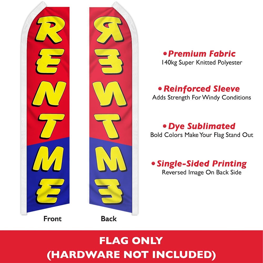 Rent Me Swooper Advertising Real Estate Banner Flag for Apartment Office Lease